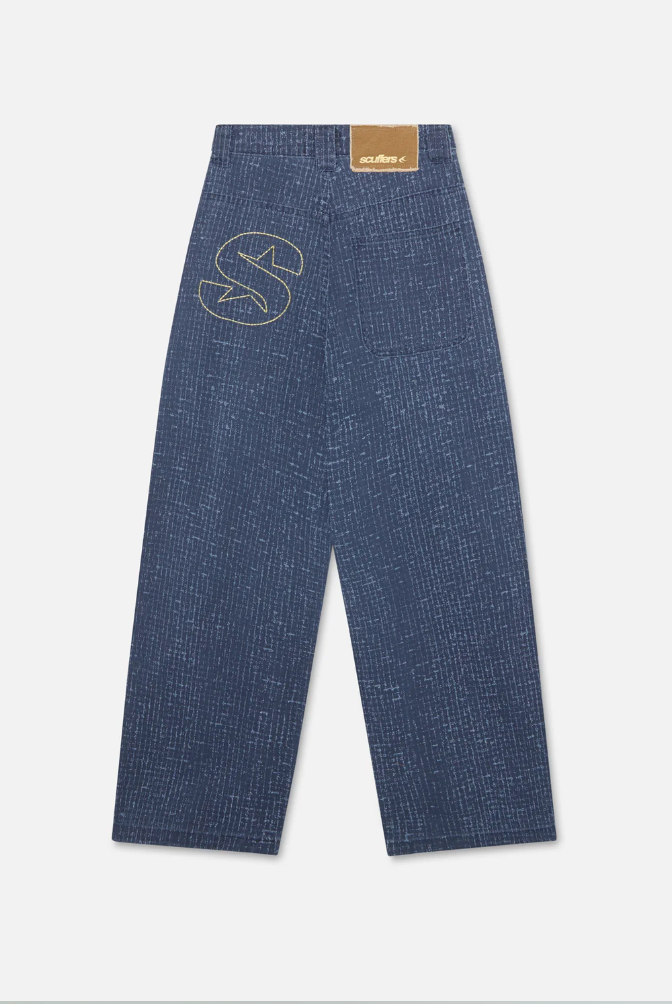 Navy Stitched Pants