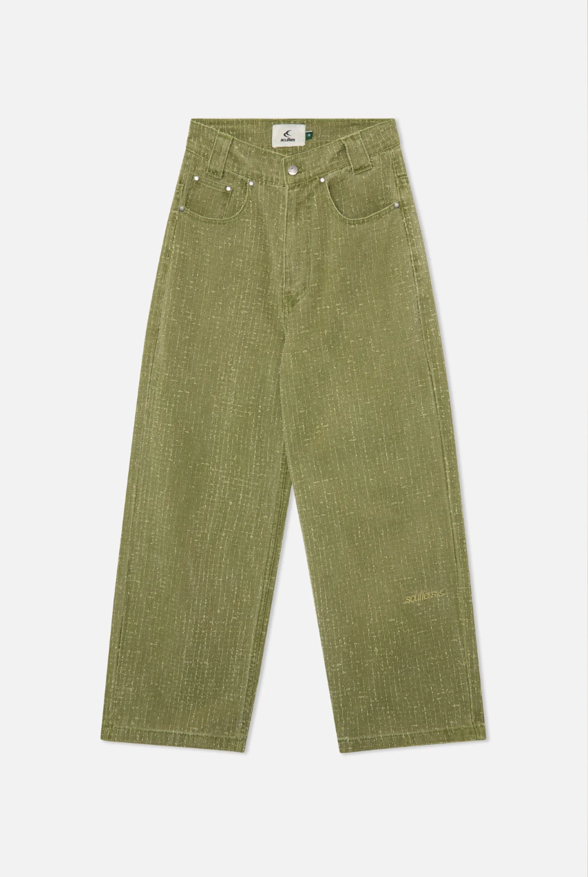 Green Stitched Pants